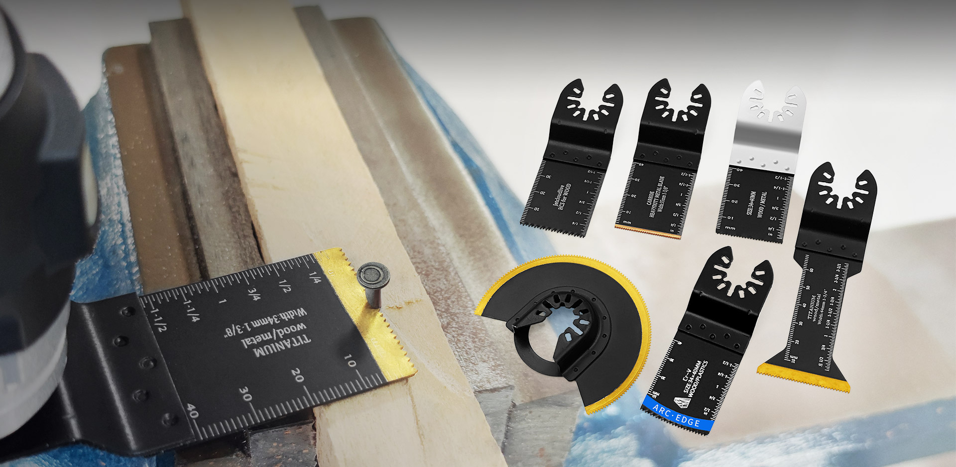 Oscillating multifunction saw blades