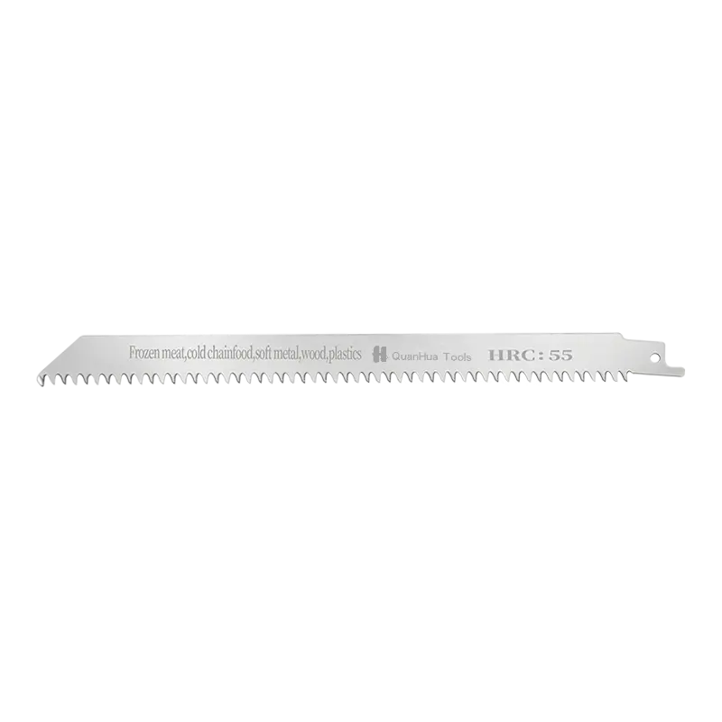 Stainless steel meat-cutting sabre blade
